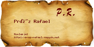 Práz Rafael névjegykártya